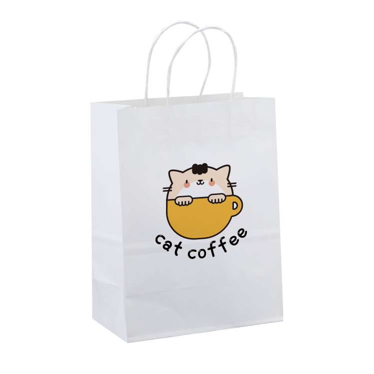 white kraft paper bag for restaurant