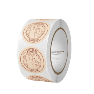 Branded sticker sealing tissue paper in fashion packaging set
