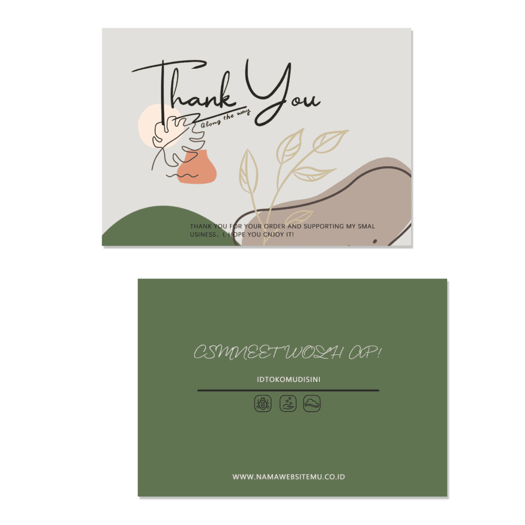 custom thank you card
