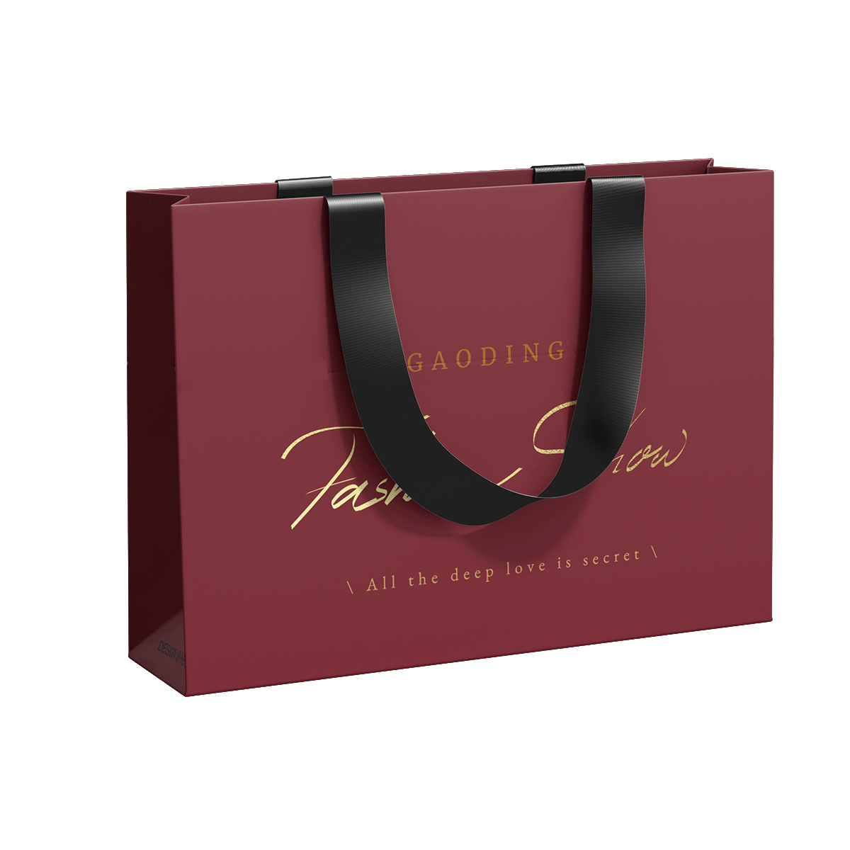 Custom luxury paper bag with logo for fashion apparel packaging