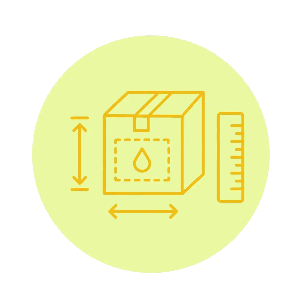 Custom size and printing finish icon for custom packaging options
